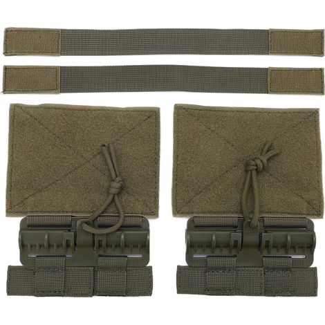 Lot de 2 boucles de ceinture MOLLE à dégagement rapide pour l'extérieur, en nylon, vertes.