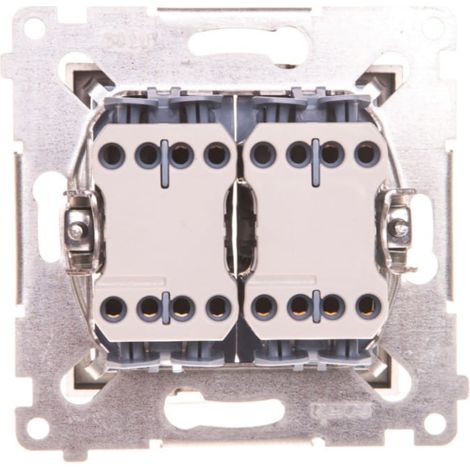 Simon 54 Interruttore a doppia serranda (modulo), connettori rapidi 250V, antracite (metallo) DZW2.01/48