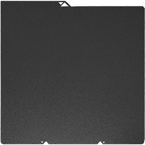 Plateau de construction pour S1C S1 Combo, pièces détachées : tôle d'acier à ressort 264 x 276 mm, surface lisse, revêtement texturé PEI, plateau chauffant noir. (1/5)