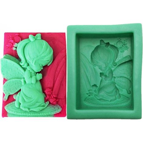 Silikonform „Feenmädchen“ für Kuchen, Zuckerpaste, Modelliermasse, DIY-Schokolade – Kreative Fondantform, Backwerkzeug, Harzform, 1 Stück (1/4)