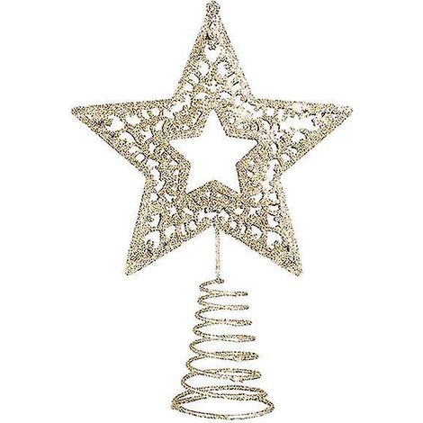 Décoration d'étoile dorée pour sapin de Noël - Ornement pour sapin de Noël - Boutique en ligne (1/3)