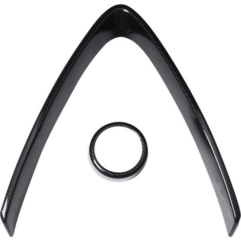 Griglia anteriore decorativa in plastica ABS effetto fibra di carbonio per Alfa Romeo Stelvio 2017-2018 (confezione da 2)