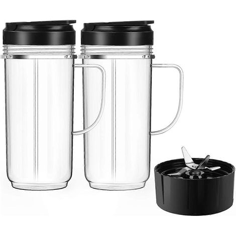 Gobelet de 650 ml avec couvercle rabattable, pièce de rechange pour blender Magic Bullet 250W MB1001. (1/5)