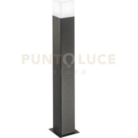 GES412- PALETTO ALLUMINIO 1 LUCE ATTACCO E27 COLORE GRIGIO ANTRACITE H.70CM