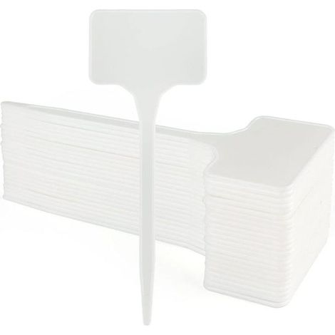 50 Pieces 20CM extérieur Plante de Grandes étiquettes extérieur Plastique Jardin Potager, Blanc