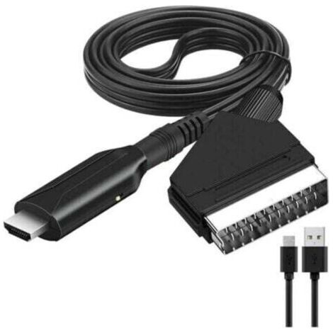 Adaptateur Péritel vers HDMI, Convertisseur Péritel vers HDMI avec câble HDMI, Scart vers Hdmi Convertisseur, pour Full HD TV 720P/1080P,Audio Vidéo pour Lecteur DVD Sky Blu-Ray STB VHS Xbox PS3 NPTER (1/4)