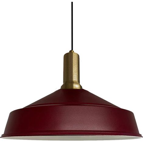 Handbemalte Industrielle Hängeleuchte aus Burgund Metall – Vintage-Kronleuchter E27 Ø41 cm für Wohnzimmer, Schlafzimmer Oder Esszimmer (1/5)