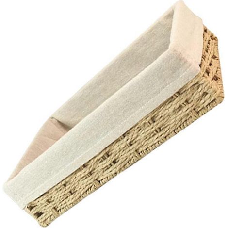 Panier de rangement en corde de papier, panier de rangement tissé en tissu pour chambre, 27 x 17 x 7 cm, 1 ensemble (1/5)