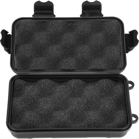 Wasserdichte EDC-Outdoor-Überlebensausrüstung, versiegelte Box, staubdicht, druckfest (Schwarz, Groß) (1/5)