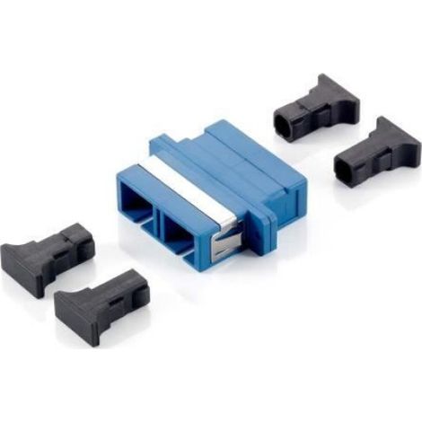 Connecteur Fibre Optique SC - Monomode - Bleu - 2 Connecteurs Par Unité - Lot De 12 Pièces (1/4)