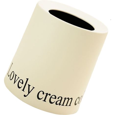 Poubelle Design Élégante Large Capacité, Corbeille Déchet Plastique pour Salon Cuisine Bureau, Modern Minimaliste Round Trash Can avec Décor Chic (1/5)