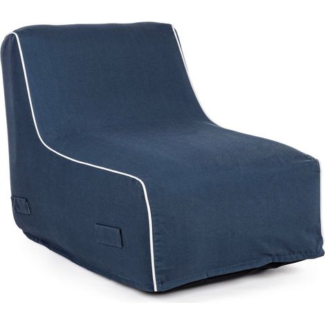 Chaise longue gonfiabile in tessuto idrorepellente Rihanna YES - Blu (1/4)