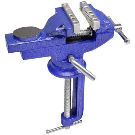 60mm Étaux d'Établi, Étau avec Base Pivotante à 360 Degrés étau plat pour le travail du bois, la coupe de conduits, le perçage, le travail des métaux (1/5)