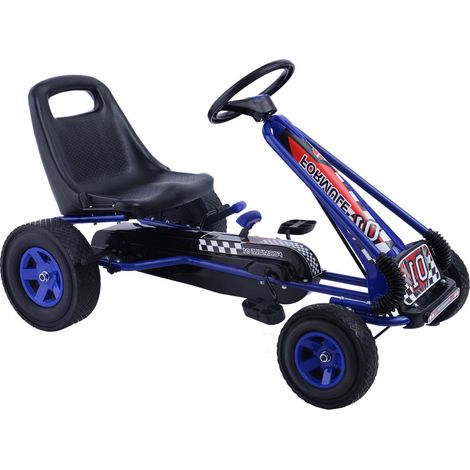 Kart à pédales enfant, conduite avant/arrière, 4 roues antidérapantes, siège réglable, jeu intérieur extérieur (1/5)