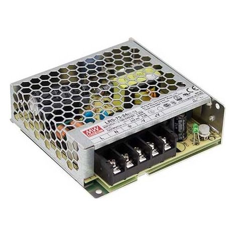 Alimentatore switching 75W 24Vdc 3.2A singola uscita Mean Well LRS-75-24 (1/3)