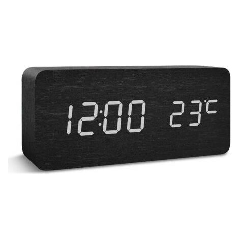 Réveil Bluetooth avec contrôle de la température et de l'humidité, rétroéclairage multifonctionnel, réveil de chevet, réveil étudiant (1/5)
