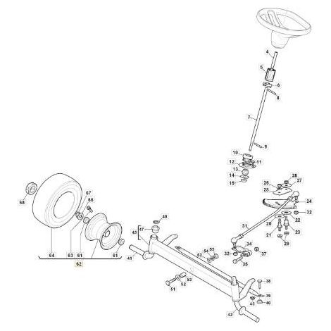 RUOTA 15FENGCHI+WANDAP512 BLK ORIGINALE STIGA - 382680093/0