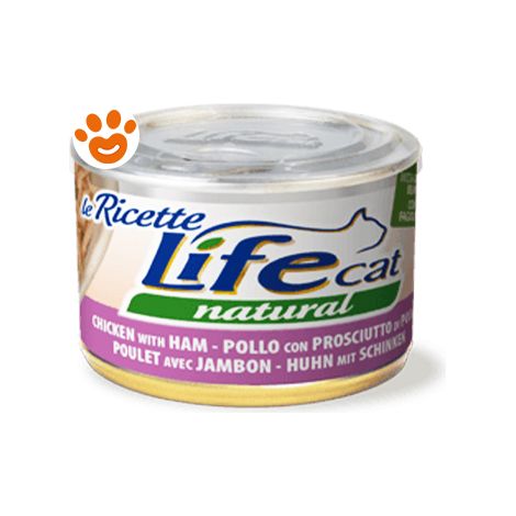 Life Cat 102391 Lattina Le Ricette con Pollo, Prosciutto e Fagiolini Verdi, 150 Grammi (1/5)