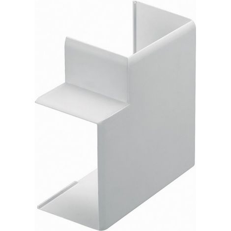 Angle plat pour goulotte de distribution Viadis 90x40mm blanc Artic (16423)