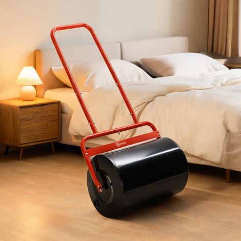 Rouleau à gazon 50 cm remplissable 38 L acier rouge en acier (1/5)