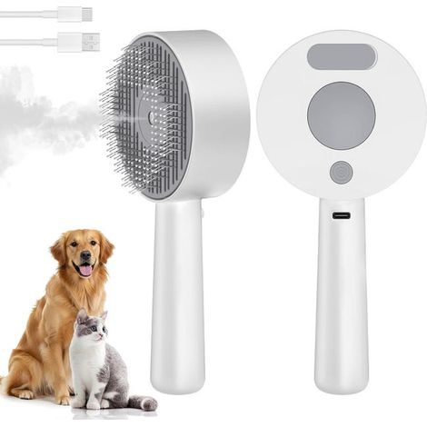 Cepillo pulverizador para gatos y perros, peine pulverizador multifuncional para gatos, cepillo para pelo de gato con depósito de agua (1/5)