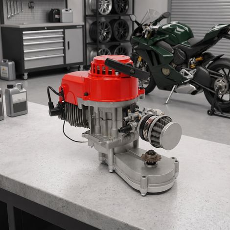 Moteur 49CC 2 temps à démarrage par traction pour Mini Pocket Quad Dirt Bike ATV Buggy Scooter (1/5)