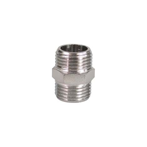 NIPLES MASCHIO OTTONE CROMATO- - M 3/8 - 10 pezzi
