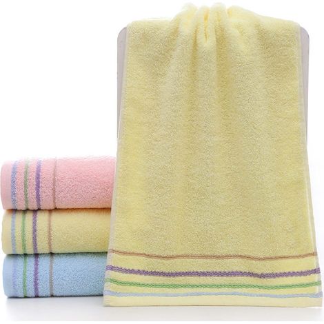Serviette Absorbante - Serviette De Bain Portable - 73 X 34 Cm - En Coton - Pour Salle De Bain Et Gym (1/5)