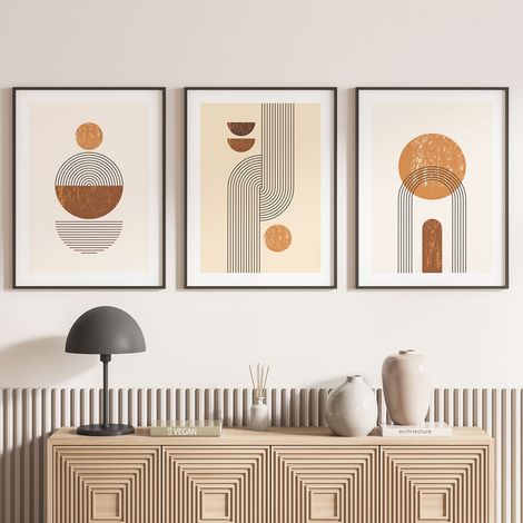 Lot de 3 Affiches / Posters Triptyque - Boho - 3 Affiches - 70x100 cm (Cadres non fournis) - Photo pleine page (1/5)