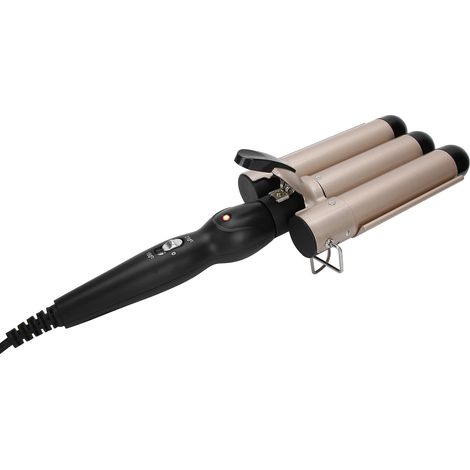 Fer à friser 3 barils 32mm, lisseur à vagues professionnel, pince à onduler réglable, outil de coiffure polyvalent, 110V-240V avec prise UE, pour boucles volumineuses et ondulations durables. (1/5)