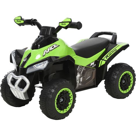 Elektrisches Quad für Kinder von 18-36 Monaten, Abmessungen 67x38x44 cm, Licht- und Soundeffekte, grün und schwarz, geländegängiges Baby-Fahrzeug, motorisiertes Spielzeug für Jungen und Mädchen.