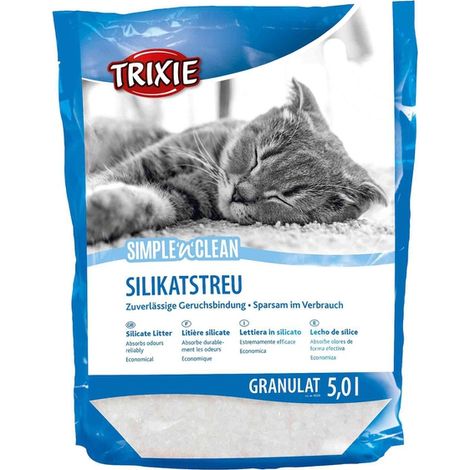 Arena de silicato TRIXIE Simple'n'Clean 8 L muy baja en polvo antibacteriana color claro