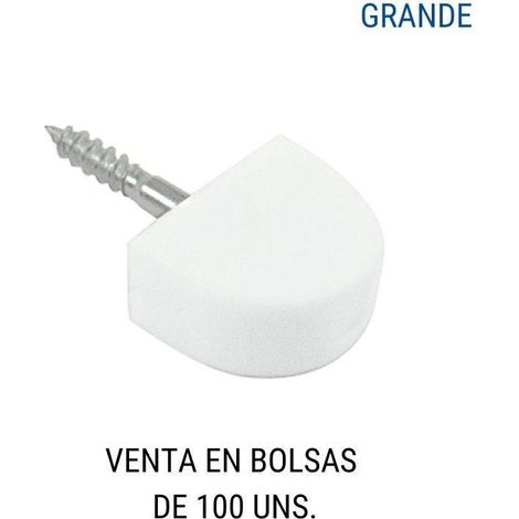 HERRAJES ALK soporte estante gris con tornillo blanco (100u)