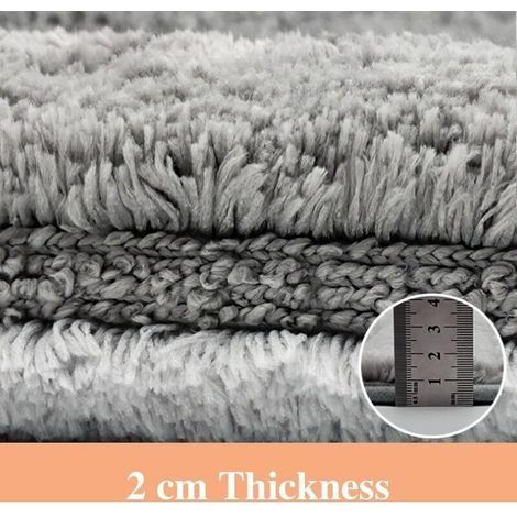 Tapis de bain en microfibre, paillasson, tapis de baignoire, tapis de bain ultra-absorbant 40 x 60 cm, gris (1/3)