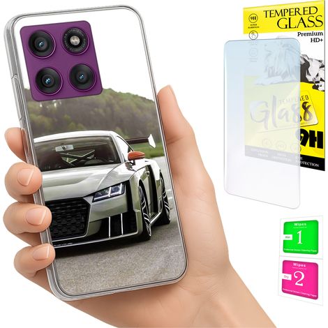 Funda para Motorola Edge 60 Pro con carcasa trasera y cristal 9H. (1/5)