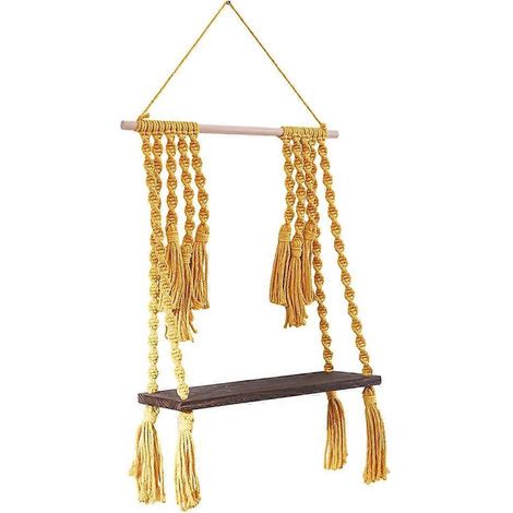 Étagère murale en macramé, étagère flottante d'intérieur pour décoration murale bohème