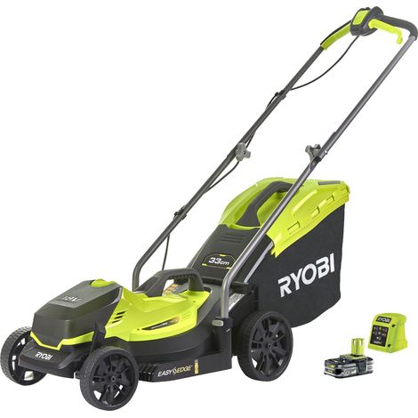 Ryobi OLM1833B Rasenmäher Akku 18V ONE+ 33cm 35Lt Mulchen 25-65mm Kit 2,5 Ah (1/4)