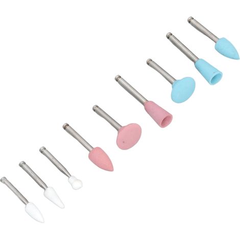 9 pièces Fraises de Polissage Dentaire pour Composite Résine Photopolymérisable, Accessoire Fraise pour Pièce à Main à Basses Vitesses (1/5)