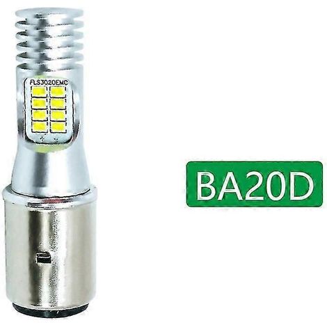 Ampoules de phares de moto LED H4 10 000 lm, blanc 6 000 K, feux de route/croisement, alimentation 10-60 V CC/CA, 16 SMD 3020 (1/5)