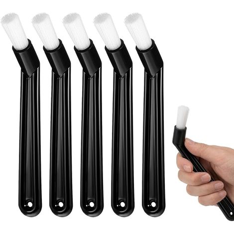 Lot de 5 petites brosses de nettoyage pour outils à café - Avec porte-filtre - Pour machine à café, moulin à café et accessoires de barista - Nettoyage précis (1/5)