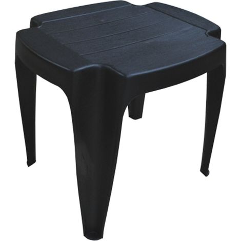 Tavolo in resina antracite tavolino da giardino interno ed esterno arredo per terrazzo giardino balcone veranda piscina (1/4)