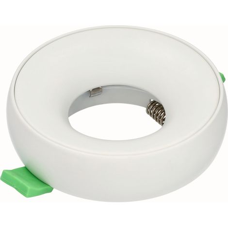 Jandei - Aro fijo semi empotrable para bombilla GU10/MR16 circular con borde blanco