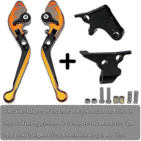 Leviers de frein et d'embrayage pliables et extensibles CNC en or et titane, logo laser unique pour Yamaha FZ8 2011 2012 2013 2014 2015 (A3 B1 C3 D1) (1/5)