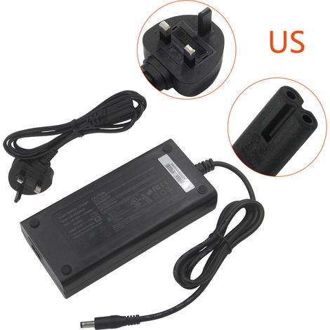 Chargeur pour scooter 54,6 V 2 A DC5521 (normes Royaume-Uni, États-Unis, Australie, Europe) - Chargeur de batterie au lithium - Norme américaine