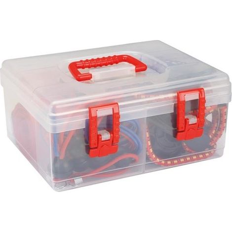 Perel – Coffret de 20 pièces sangles d'arrimage à cliquet et tendeurs – 2 sangles 25mm x 3.5m – Charge maximale 250kg – Pour chantiers humides (1/5)