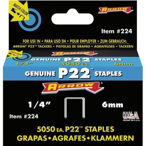 Grapas Arrow P22-8mm Caja 5000225i