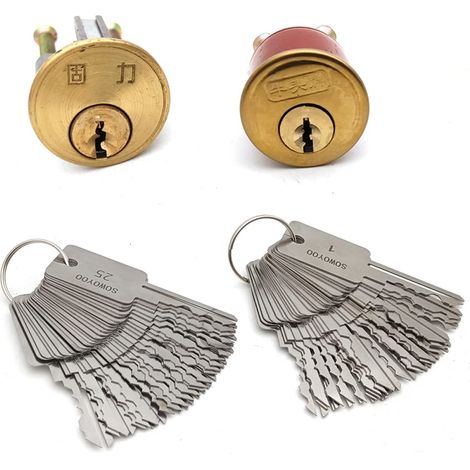 Lot de 48 clés multi-outils pour crochetage de serrure, en acier inoxydable, 48 clés de verrouillage de porte pour la maison, serrurier (1/5)
