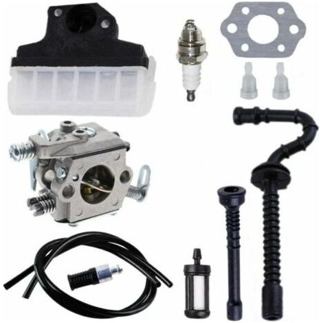 Carburateur + Filtre à air + Bougie d’Allumage + Tuyau d’Essence/d’Huile pour Tronçonneuse STIHL 021 023 025 MS210 MS230 MS250 Carburateur (1/5)