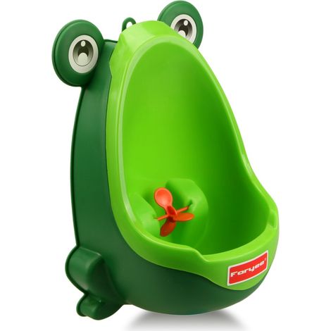 Réducteur de toilettes en forme de grenouille pour garçons avec cible amusante (1/4)