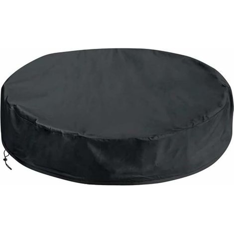 royaluxe -bache spa rond,Spa Couverture Rond,Housse de Baignoire Coupe-Vent résistante aux UV avec Cordon élastique à l'ourlet,Couverture De La Baignoire Spa à L'extéri (245×30CM) (1/5)